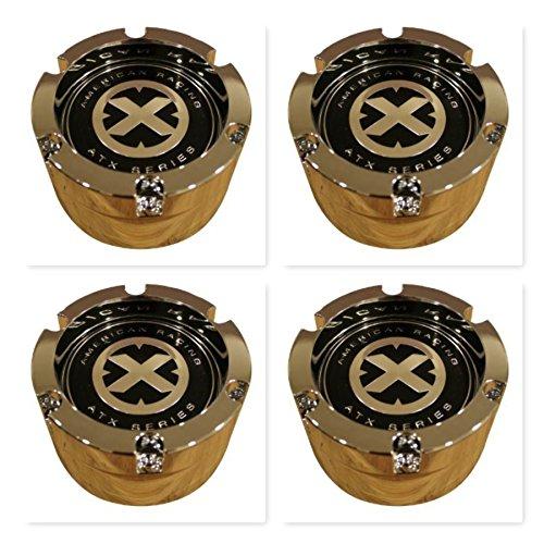 4 Pack American Racing ATX 391K132 8 Lug Snap In 2pc Wheel Center Cap - The Center Cap Store