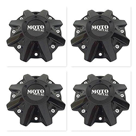 4 Pack Moto Metal Wheels MO479L214GBO MO 497L214 Gloss Black Center Cap - The Center Cap Store