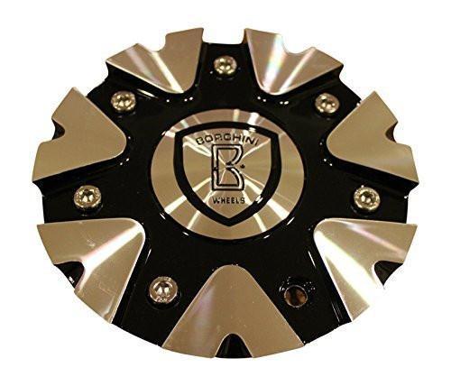 Borghini Wheels Black Machined Silver Center Cap CS419-D1A-AL - The Center Cap Store Borghini Wheels Black Machined Silver Center Cap CS419-D1A-AL - The Center Cap Store