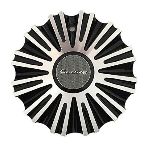 Elure Wheels CSB18-A1A Black and Machined Center Cap - The Center Cap Store