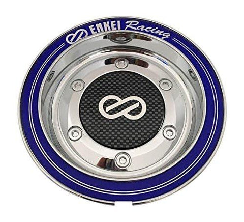 Enkei Wheels CC-074 Chrome and Blue Center Cap - The Center Cap Store
