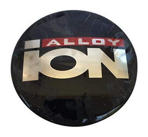 Ion Alloy Black Decal Sticker 66MM Diamater Slightly Domed - The Center Cap Store