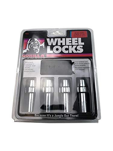 LugNuts Gorilla Wheel Locks 84631N Set of 4 Chrome Finish with Key 12mm x 1.50 RH - The Center Cap Store LugNuts Gorilla Wheel Locks 84631N Set of 4 Chrome Finish with Key 12mm x 1.50 RH - The Center Cap Store
