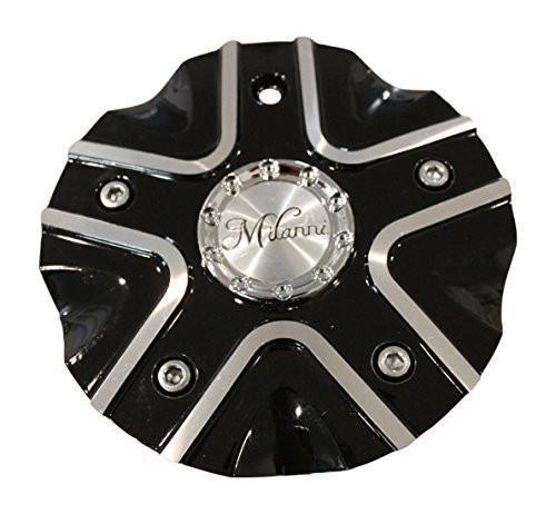 Milanni 458 Phoenix Black Machine Silver Wheel Rim Center Cap C458B-UP 7" - The Center Cap Store Milanni 458 Phoenix Black Machine Silver Wheel Rim Center Cap C458B-UP 7" - The Center Cap Store