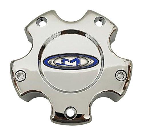Moto Metal Wheels 845L121 A0142 Chrome Wheel Center Cap Blue Logo - The Center Cap Store Moto Metal Wheels 845L121 A0142 Chrome Wheel Center Cap Blue Logo - The Center Cap Store