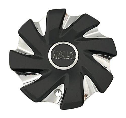 Status Wheels Hurricane S836 C016001CAP Black and Chrome Center Cap - The Center Cap Store Status Wheels Hurricane S836 C016001CAP Black and Chrome Center Cap - The Center Cap Store