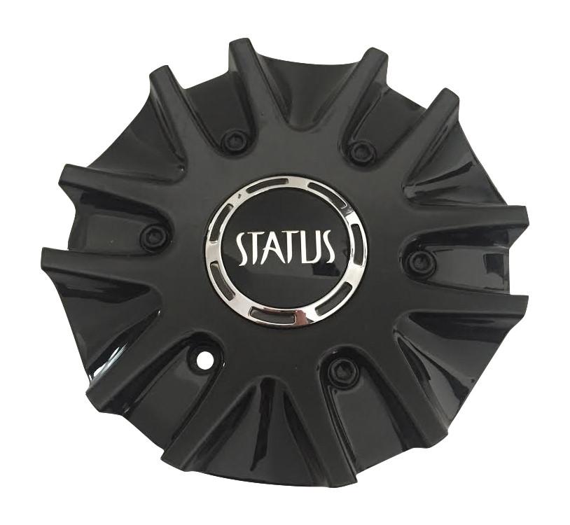 Status Wheels S812-2290-CAP Black Wheel Center Cap - The Center Cap Store Status Wheels S812-2290-CAP Black Wheel Center Cap - The Center Cap Store