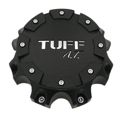TUFF AT Wheels 2323L166 (TB) 2323L-12 Matte Black Wheel Center Cap - The Center Cap Store