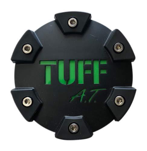 Tuff Wheels PCTSBG Satin Black with Green Logo Center Cap - The Center Cap Store Tuff Wheels PCTSBG Satin Black with Green Logo Center Cap - The Center Cap Store