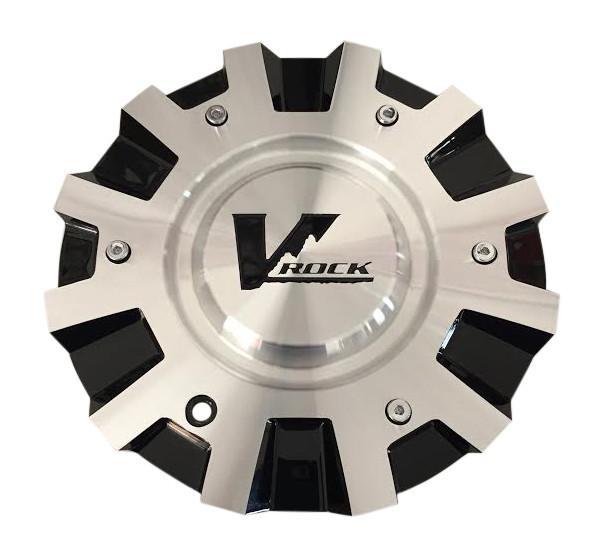 V Rock Wheels C-VR4-BM Black and Machined Center Cap - The Center Cap Store V Rock Wheels C-VR4-BM Black and Machined Center Cap - The Center Cap Store