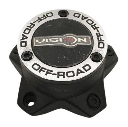Vision Offroad Wheels C394-5 Matte Black Center Cap - The Center Cap Store Vision Offroad Wheels C394-5 Matte Black Center Cap - The Center Cap Store