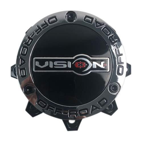 Vision Wheels C394PLGB-8V Gloss Black Center Cap - The Center Cap Store Vision Wheels C394PLGB-8V Gloss Black Center Cap - The Center Cap Store
