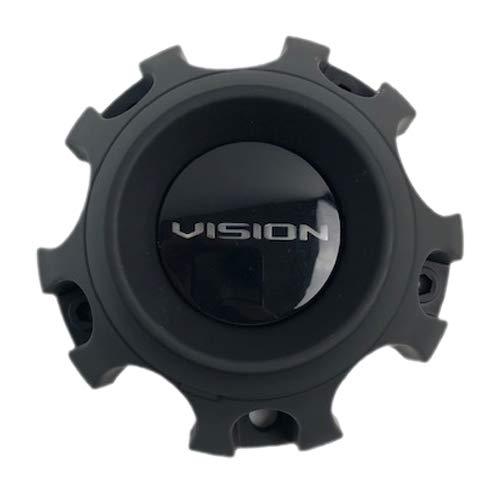 Vision Wheels C416SB-65V Satin Black Wheel Center Cap - The Center Cap Store Vision Wheels C416SB-65V Satin Black Wheel Center Cap - The Center Cap Store