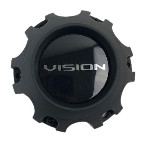 Vision Wheels C416SB-6V Satin Black Center Cap - The Center Cap Store Vision Wheels C416SB-6V Satin Black Center Cap - The Center Cap Store