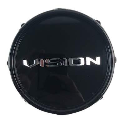 Vision Wheels C421GB-8V Gloss Black Wheel Center Cap - The Center Cap Store Vision Wheels C421GB-8V Gloss Black Wheel Center Cap - The Center Cap Store