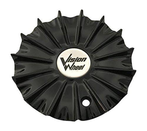 Vision Wheels V454-2090CAP LG0909-57 Black Wheel Center Cap Old Logo - The Center Cap Store Vision Wheels V454-2090CAP LG0909-57 Black Wheel Center Cap Old Logo - The Center Cap Store