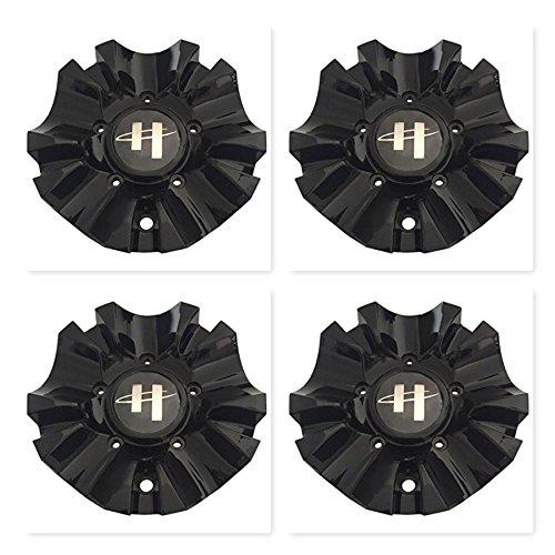 4 Pack Helo Wheels HE844L160 844L160-B001 Black Center Cap reference image