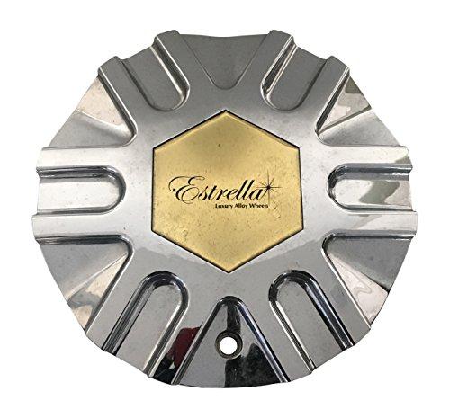 Estrella Wheels C931-1 Chrome and Gold Center Cap reference image