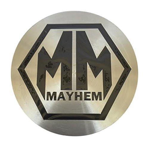 Mayhem Wheels Brushed Metal Replacement Decal Logo Sticker reference image