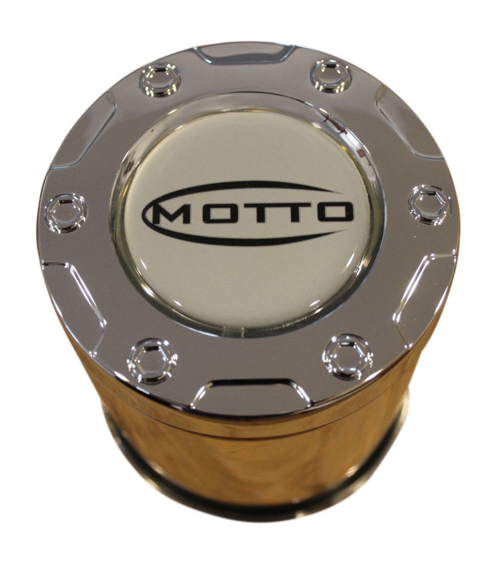 Motto Ice Metal Chrome Wheel Rim Push Thru 2 pc Center Cap 1252B108 reference image