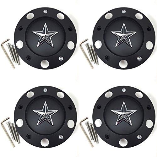 Set (4pcs) KMC XD Series Center Cap KM775 Rockstar Matte Black FWD 371L152YB001 reference image
