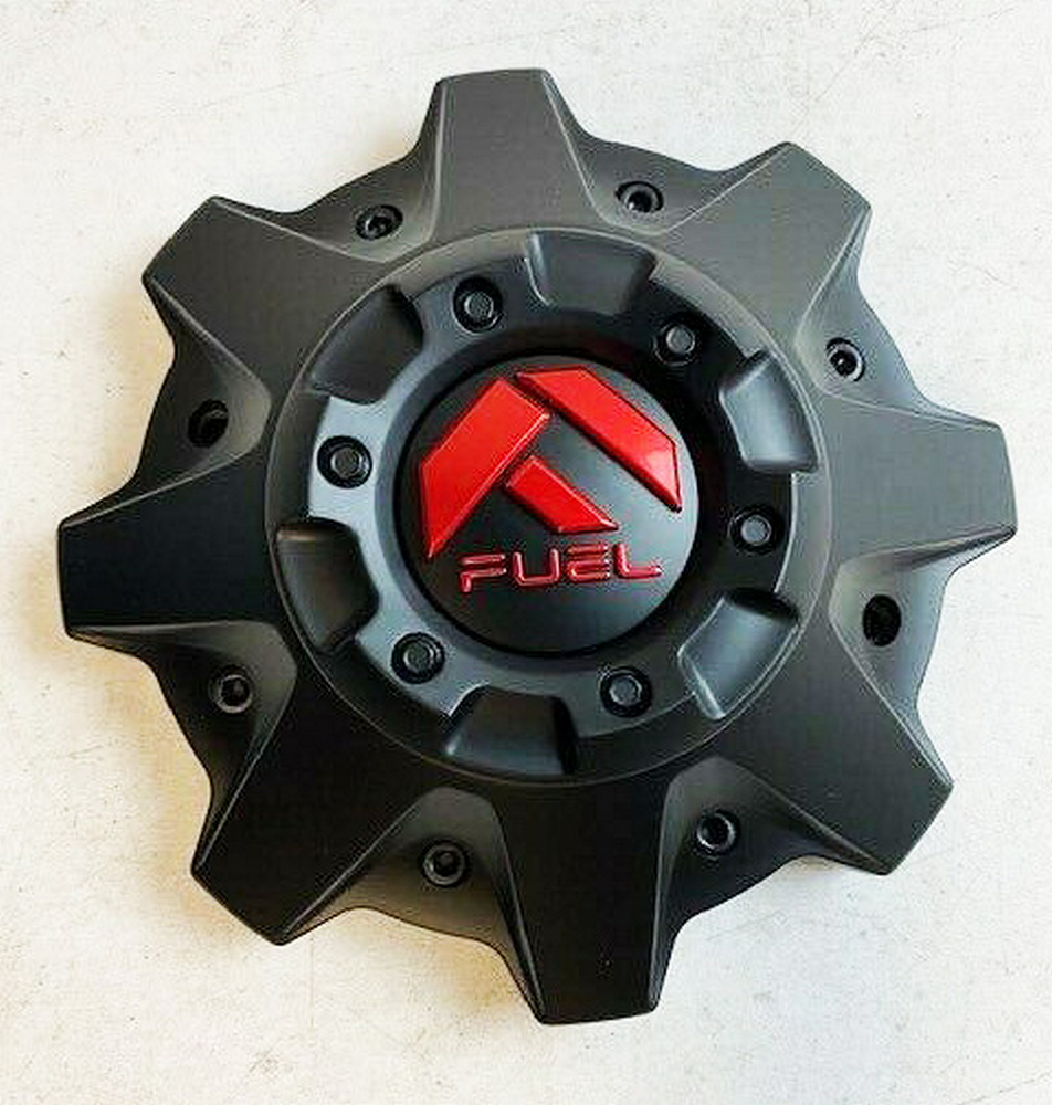 Fuel 1PC FUEL 8LUG Center Cap MT-Black / Red LOGO - 1002-53MBQ product image