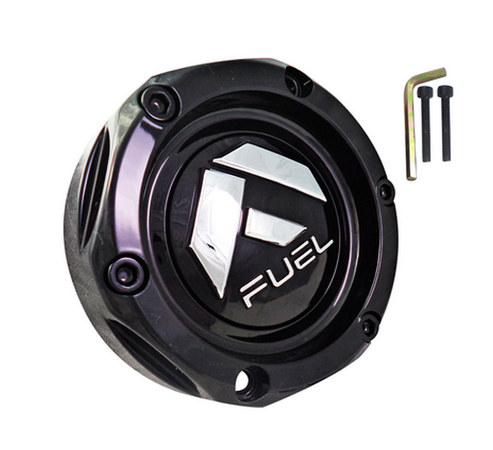 Fuel 1PC FUEL UTV BOLT ON Center Cap 1.3" TALL (Gloss Black/Chrome) - 1003-42GB product image