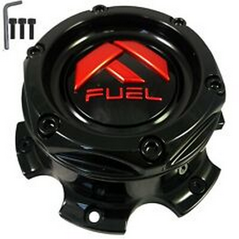 Fuel 1PC FC Center Cap BOLT-ON (Gloss Black/RD) 8X6.5/170 (2.51) - 1004-08TGBQ product image