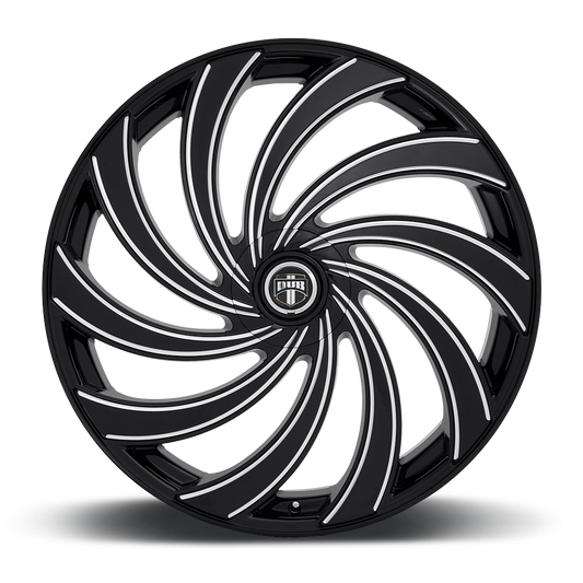 DUB 1PC DUB DELISH Center Cap-FRONT-GLOSS Black MIL - 38340-16NBL product image