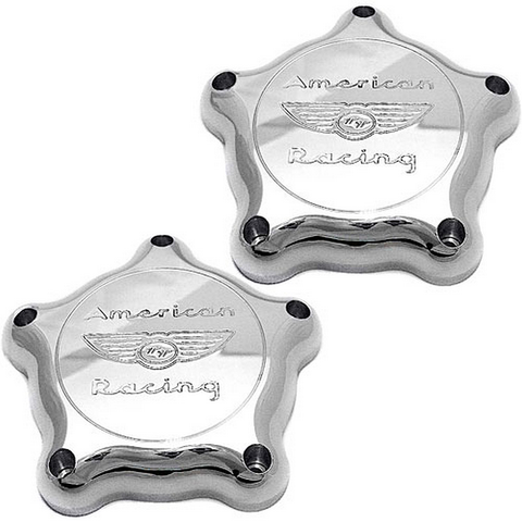 American Racing Vintage AR Center Cap BONNEVILLE FLAT TT Chrome PAIR - 41054032A2 product image