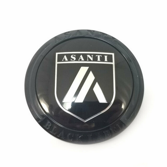 Asanti Black ABL Center Cap SNAP-IN (Gloss Black/Chrome) - OD 81.9 ID 77 - ABLCAP1-GB product image