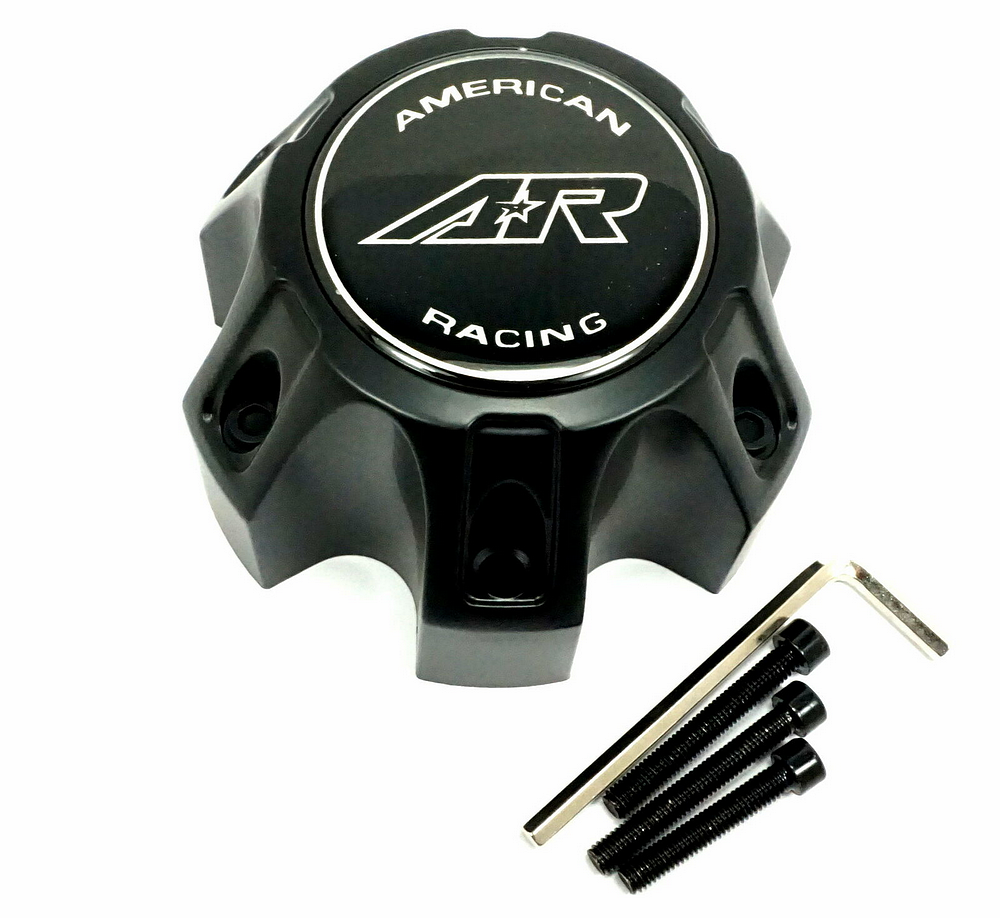 American Racing AR Center Cap 6X4.5 SATIN Black - CARA1216SB product image