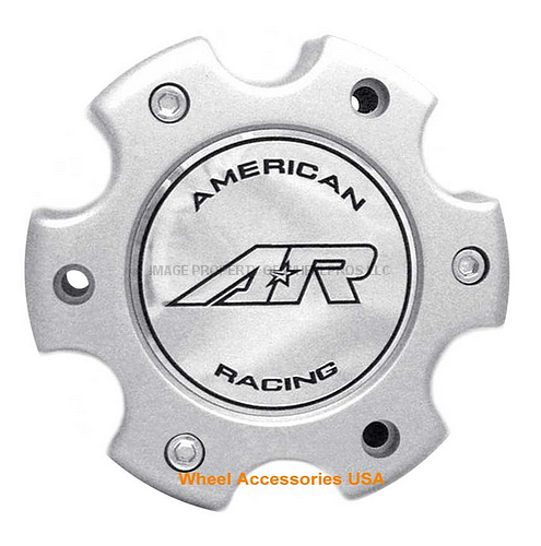 American Racing AR899 6X135 SILVER Center Cap W/ Chrome LOGO - SC-176A product image