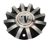Velocity Wheels CS420-2A Black and Machined Center Cap - The Center Cap Store