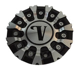 Velocity Wheels CSVW14-1A Black and Machined Center Cap - The Center Cap Store