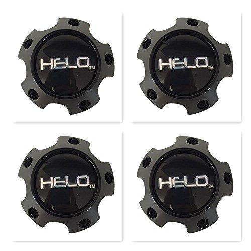 4 Pack Helo Wheels 1079L121HE1GB 1079L121 Gloss Black Center Cap - The Center Cap Store
