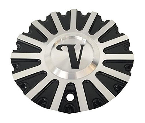 Velocity Wheels VW10 CSVW10-2A SJ1211-08W Black and Machined Center Cap - The Center Cap Store