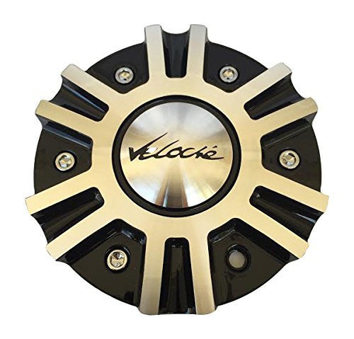 Veloche Vector 925 C10925B Black and Machined Center Cap - The Center Cap Store