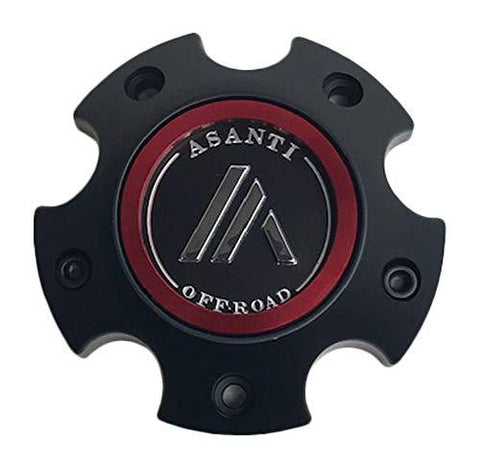 Asanti Offroad Wheels 130L1205MB-H34 Black and Red Center Cap - The Center Cap Store