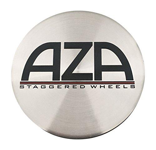 AZA Staggered Wheels 136A Black Lettering Machined Cap - The Center Cap Store