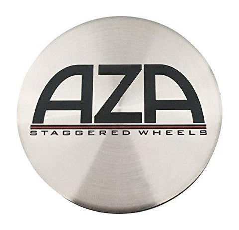 AZA Staggered Wheels 136A Black Lettering Machined Cap - The Center Cap Store