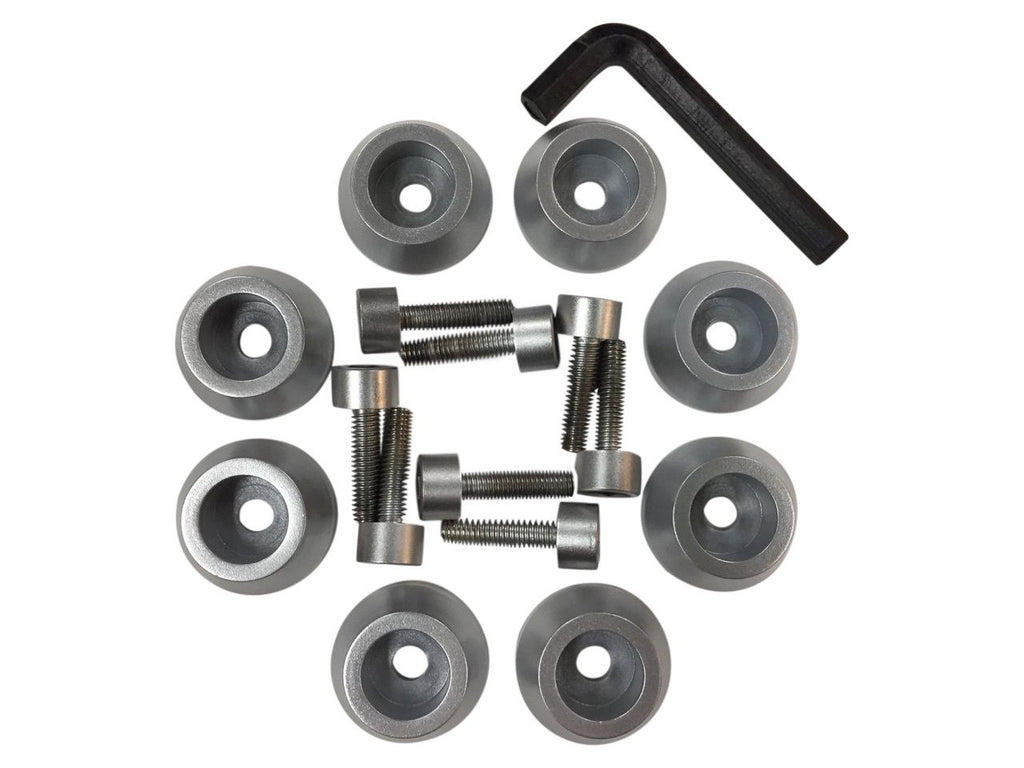 Ballistic Wheels Jester 814 Long Bolt Kit 8 Pieces Silver Finish The