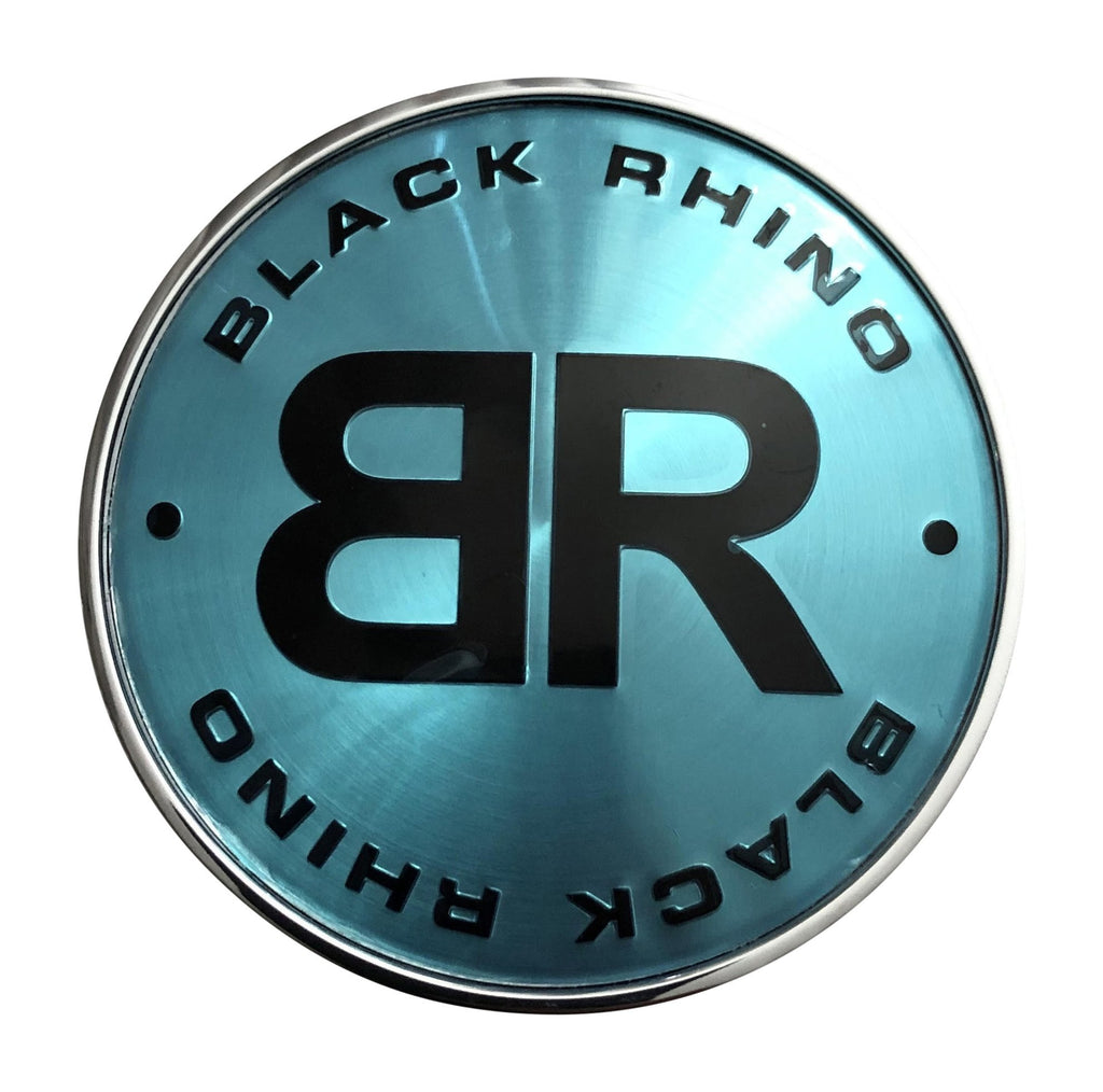 Black Rhino Wheels C-368-1 Blue Logo Wheel Center Cap - The Center Cap Store