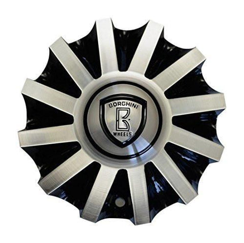 Borghini B19 Center Cap Serial Number CSB19-2A Black and Machined - The Center Cap Store