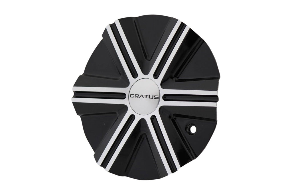 Cratus Wheels CR007GBM CR007 Gloss Black and Machined Center Cap - The Center Cap Store