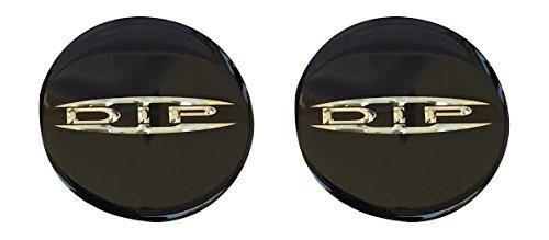 DIP Wheels Black 2 Pack Logo Sticker Adhesive Decals 2-9/16" or 66MM Diameter - The Center Cap Store