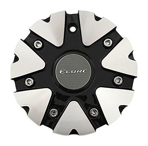 Elure Wheels CSB20-A1A Black and Machined Center Cap - The Center Cap Store