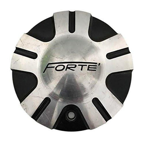 Forte Wheels C-097-1 AL S1050-F15 Black and Machined Center Cap - The Center Cap Store