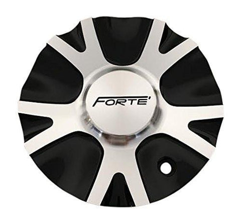 Forte Wheels C-380-1 S1050-F67 Black and Machined Wheel Center Cap - The Center Cap Store