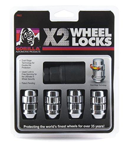 Gorilla Automotive (71621X) 12mm x 1.25 Thread Size Chrome Acorn X2 Wheel Lock, (Pack of 4) - The Center Cap Store